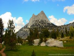 Cathedral Peak from John Muir Trail Yosemite