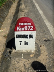 Milestone at Ho Chi Minh Road Vietnam