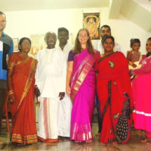 Travellers with Indian family in Malaysia