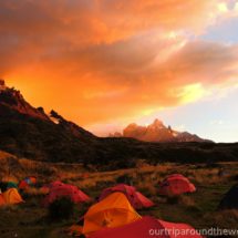 sunset at Paine Grande Torres del Paine